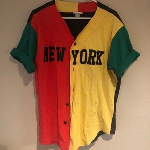 Vintage New York Jersey Button Up